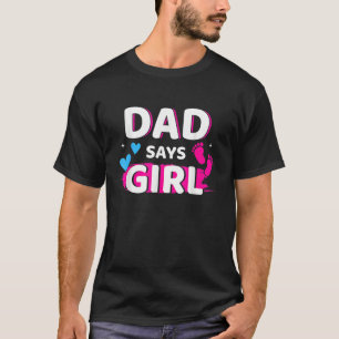 Vater zeigt, dass Mädchen passen Baby P T-Shirt