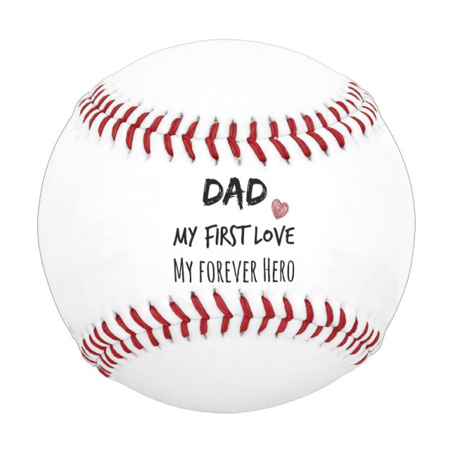 Vater Zitat Erste Liebe für immer Hero Baseball (Vorderseite)