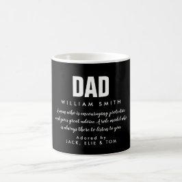 Vater Zitat Schwarz-Weiß-Moderne Kaffeetasse