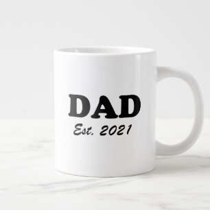 Vater Zolltarifdatum Schwarz-weiß modern Jumbo-Tasse