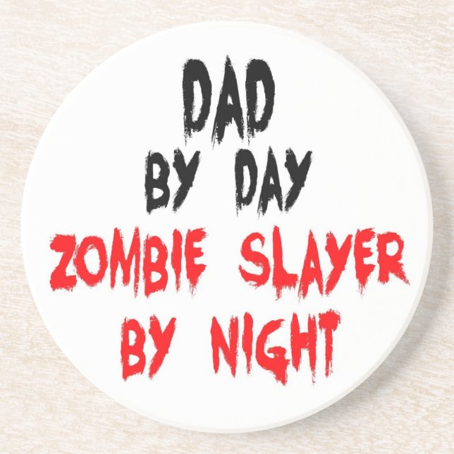 Vater Zombie Slayer Sandstein Untersetzer (Vorne)