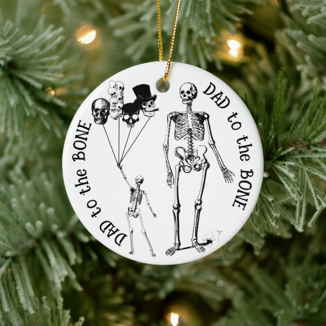 Vater zum Knochenskelett Keramik Ornament (Baum)