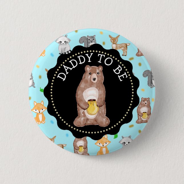 Vater zum Thema "Woodlands-Wälder" Button (Vorderseite)