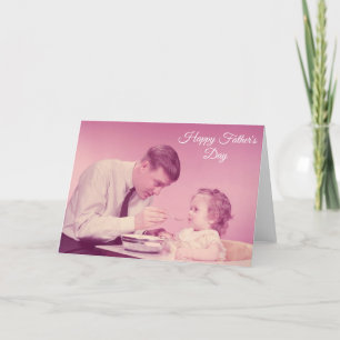 Vater zum Vintagen glücklichen Vater Feiertagskarte