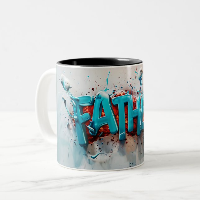 Vater Zweifarbige Tasse (Vorderseite Links)