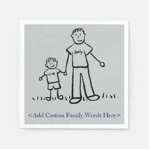 Vatercharakter und Familiennzeichen von Son Custom Serviette