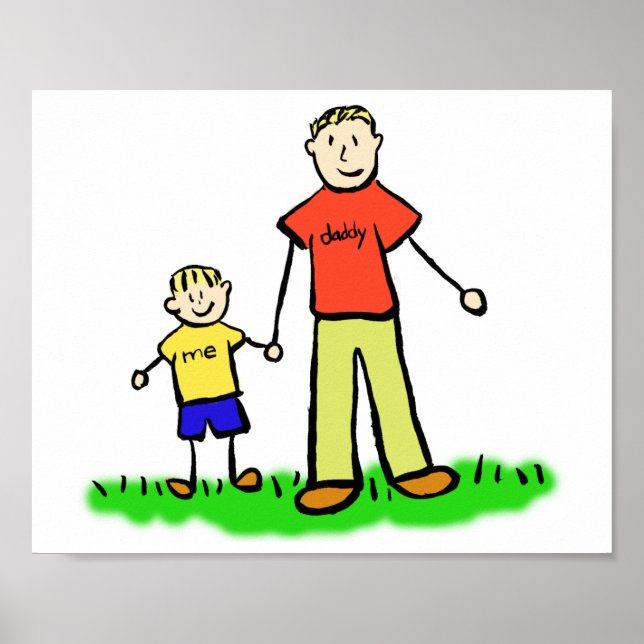 Vatercharakter und Sonderfamiliencharakter Art Pos Poster (Vorne)