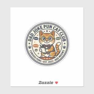 Väterchen-Witz-Pun-Katze-Katze-Grafik-T-Shirt-Kuns Aufkleber