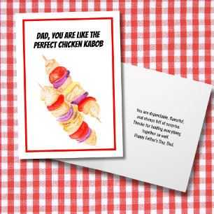 Vatercolor Day Watercolor Huhn Kabob Karte