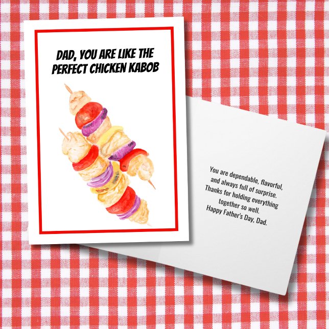 Vatercolor Day Watercolor Huhn Kabob Karte (Von Creator hochgeladen)