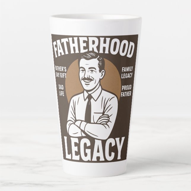 Vatererbe Vintage Vater's Day  Milchtasse (Vorderseite)