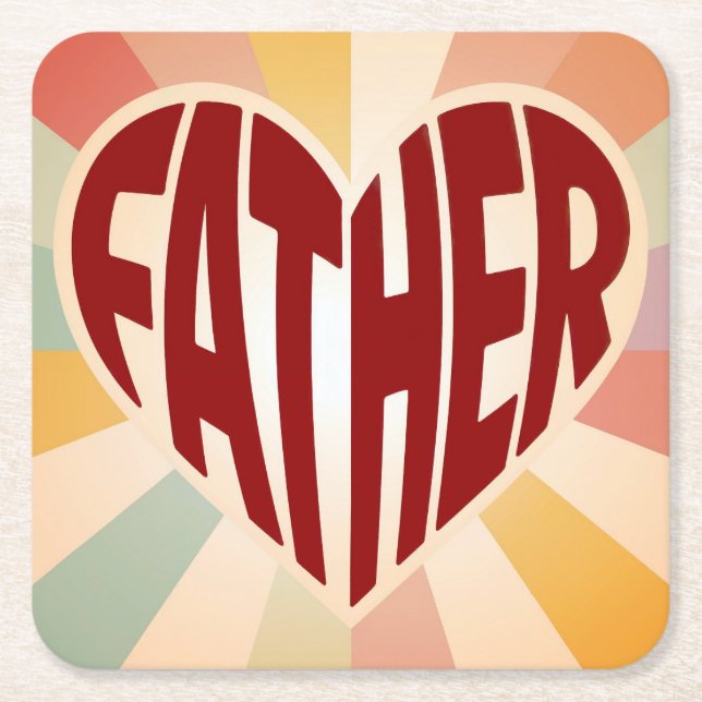 Vaterherz Rays Untersetzer Set (Vorderseite)