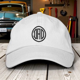 Vaterkreis-Monogramm Vatertag Geburtstagsgeschenk Bestickte Baseballkappe