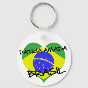 Vaterland Brasilien Liebt Schlüsselanhänger