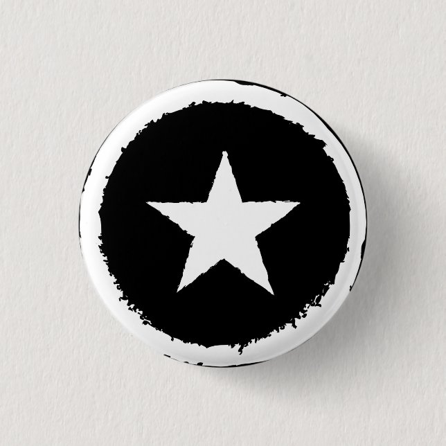 Vaterländische Armee Krieg Weißer Star Symbol Zeic Button (Vorderseite)