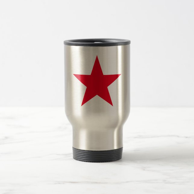 Vaterländische Militärarmee Krieg Roter Star Symbo Reisebecher (Mittel)
