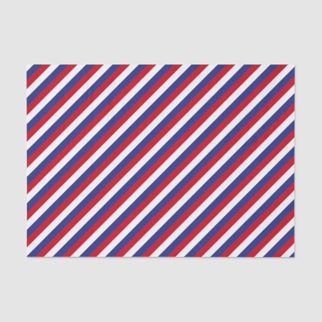 Vaterländische Rote Blaue Diagonale Streifen Seidenpapier (Vorderseite)