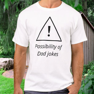 Väterliche Witze Warnschild lustig T-Shirt