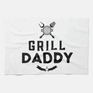 Väterlicher Grill Daddy BBQ und Räuchern zum Vater Geschirrtuch