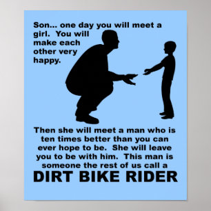Väterlicher Rat Dirt Bike Motocross Lustiges Poste Poster