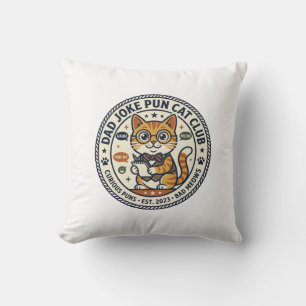 Väterlicher Wortwitz Katze Grafik T-Shirt Kunst - Kissen