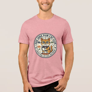 Väterlicher Wortwitz Katze Grafik T-Shirt Kunst -  Tri-Blend Shirt