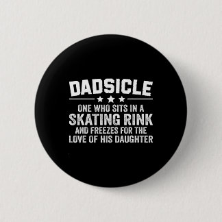 Väterliches Hockey-Eisfiguren-Lauf-Vater einer Fig Button