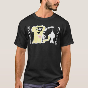 Vaters Angelkumpel Hund Nauti Dawg T-Shirt