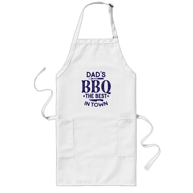 Vaters BBQ (anpassbar) Lange Schürze (Vorne)