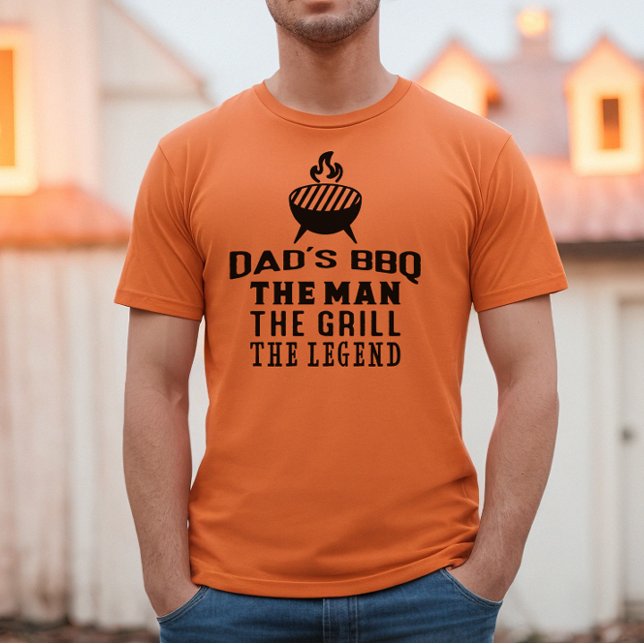 Vaters BBQ T-Shirt (Dad's BBQ: The man, the grill, the legend)