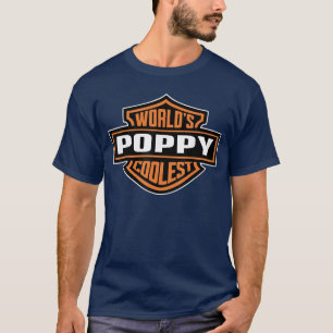 Vaters Coolster POPPY Bester Vater Inhe Welt T-Shirt