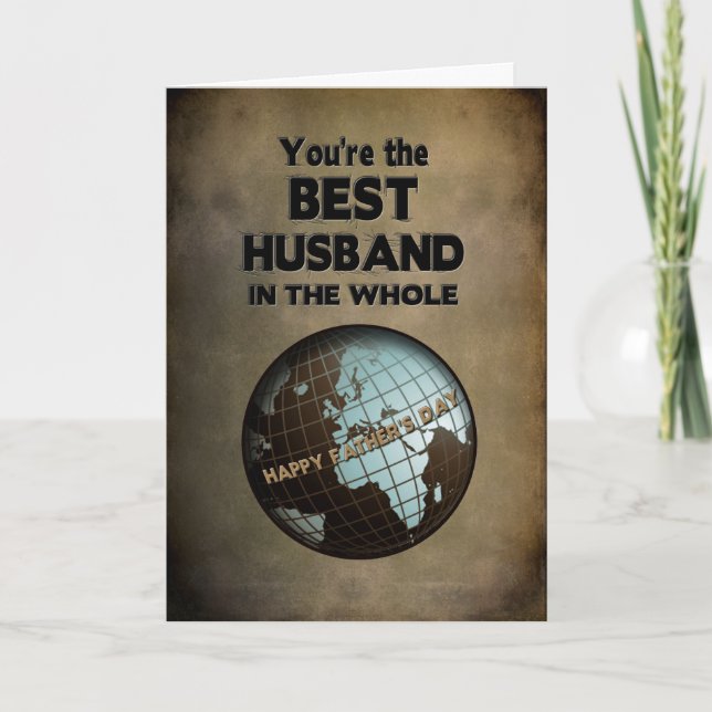 VATER'S DAY - BESTES HUSBAND IN DER WELT KARTE (Vorderseite)
