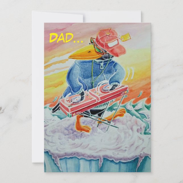VATER'S DAY FUNNY GREETINGS CARD.  DANKESKARTE (Vorderseite)