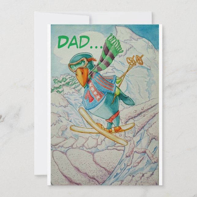 VATER'S DAY FUNNY GREETINGS CARD.  DANKESKARTE (Vorderseite)