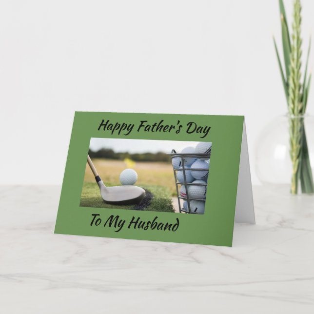*VATER'S DAY* für **MEIN HUSBAND** GROSSER RUNDE! Karte (Vorderseite)