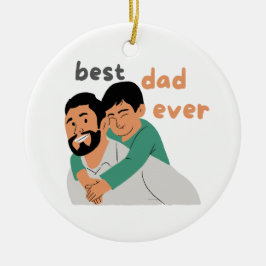 "Vaters Design Corner: Die Vaterschaft feiern Keramik Ornament