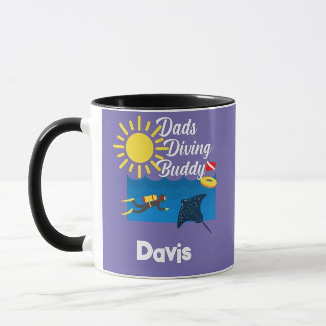 Vaters Diving Buddy Design - Combo-Tasse Tasse (Links)