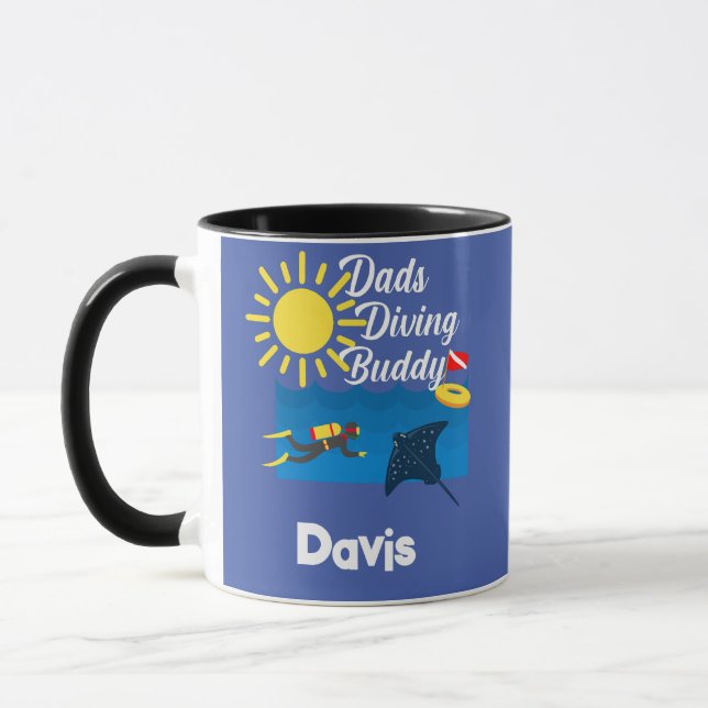 Vaters Diving Buddy Design - Combo-Tasse Tasse (Links)