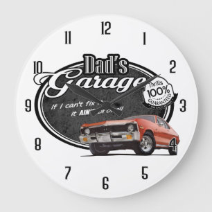 Vaters Garage Nova Große Wanduhr