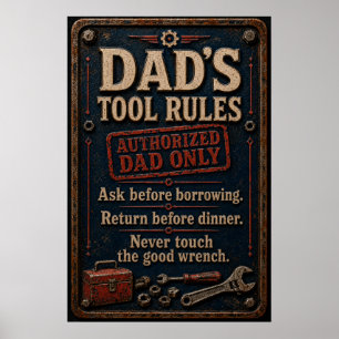 Vaters Garagenposter Poster