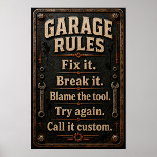 Vaters Garagenposter Poster