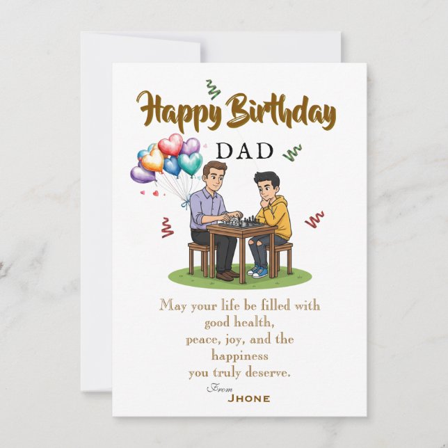 Vaters Geburtstag Karte (Vorderseite)