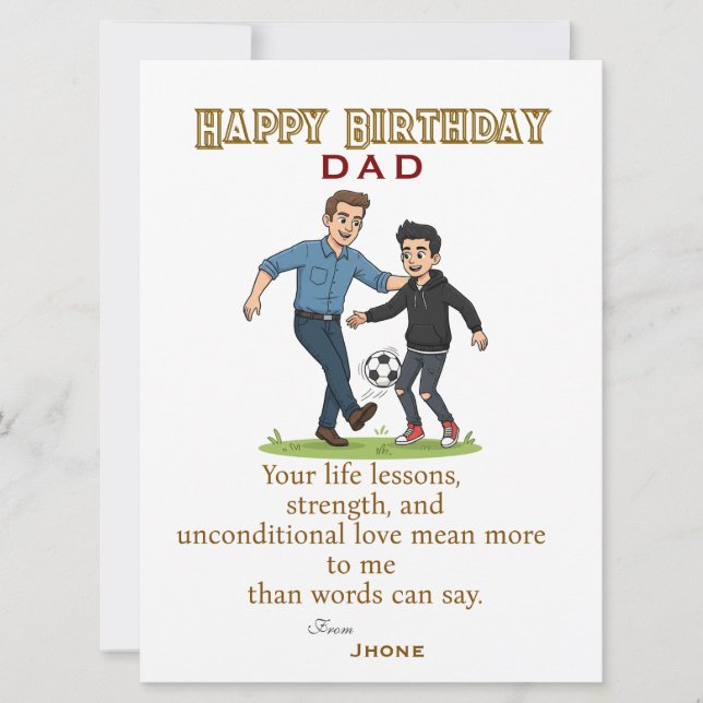 Vaters Geburtstag Karte (Vorderseite)