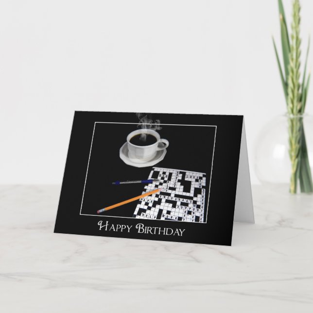 Vaters Geburtstag-Kreuzworträtsel Karte (Vorderseite)