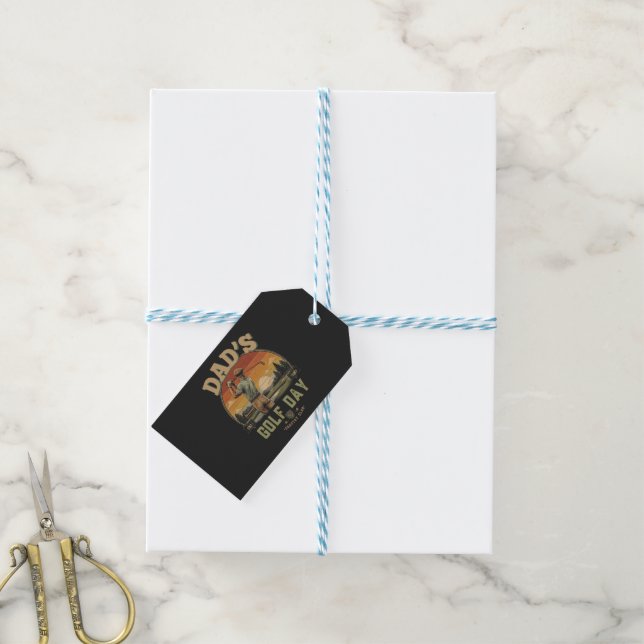 Vaters Golf-Tag Geschenkanhänger (Mit Garn)