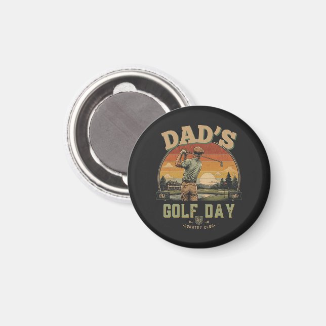 Vaters Golf Tag Magnet (Vorderseite/Rückseite)