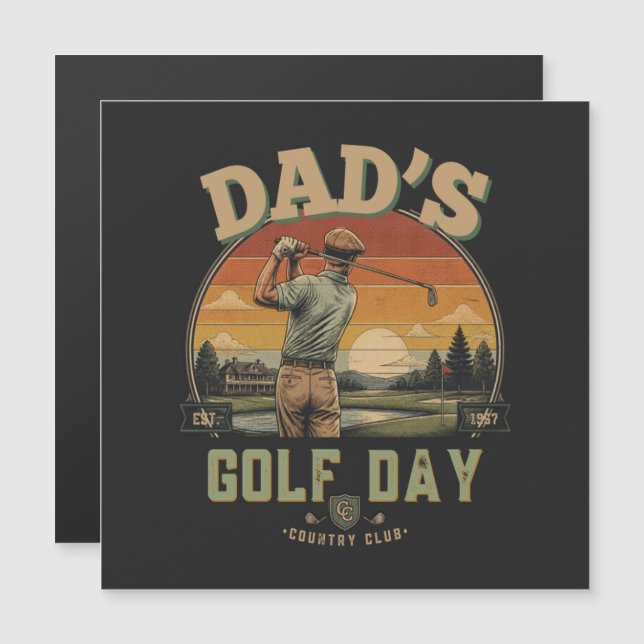 Vaters Golf-Tag Magnetkarte (Vorne/Hinten)