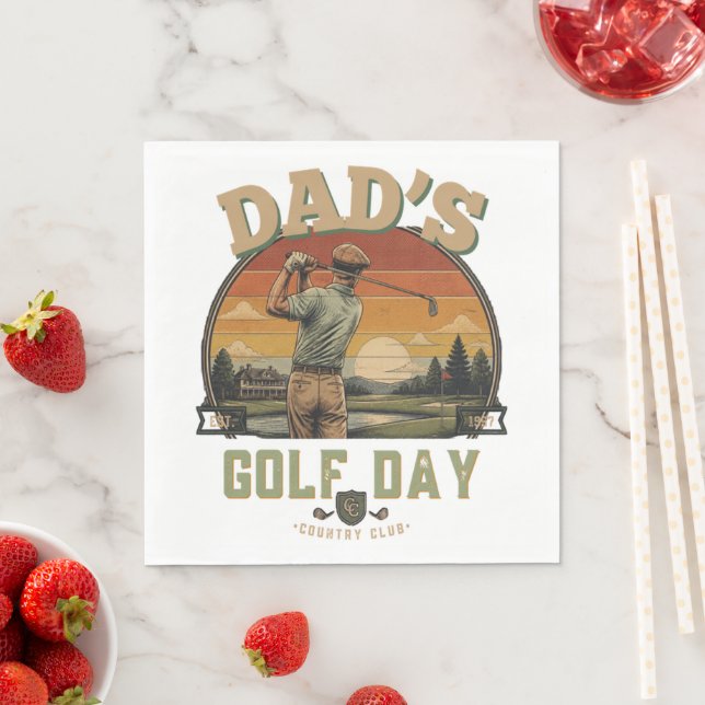 Vaters Golf-Tag Serviette (Beispiel)