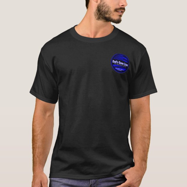 Vaters Gone Live Blue-Logo T-Shirt (Vorderseite)