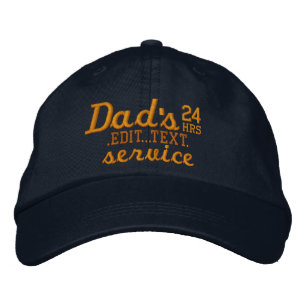 Vaters individualisierbarer 24-Stunden-Service hat Bestickte Kappe